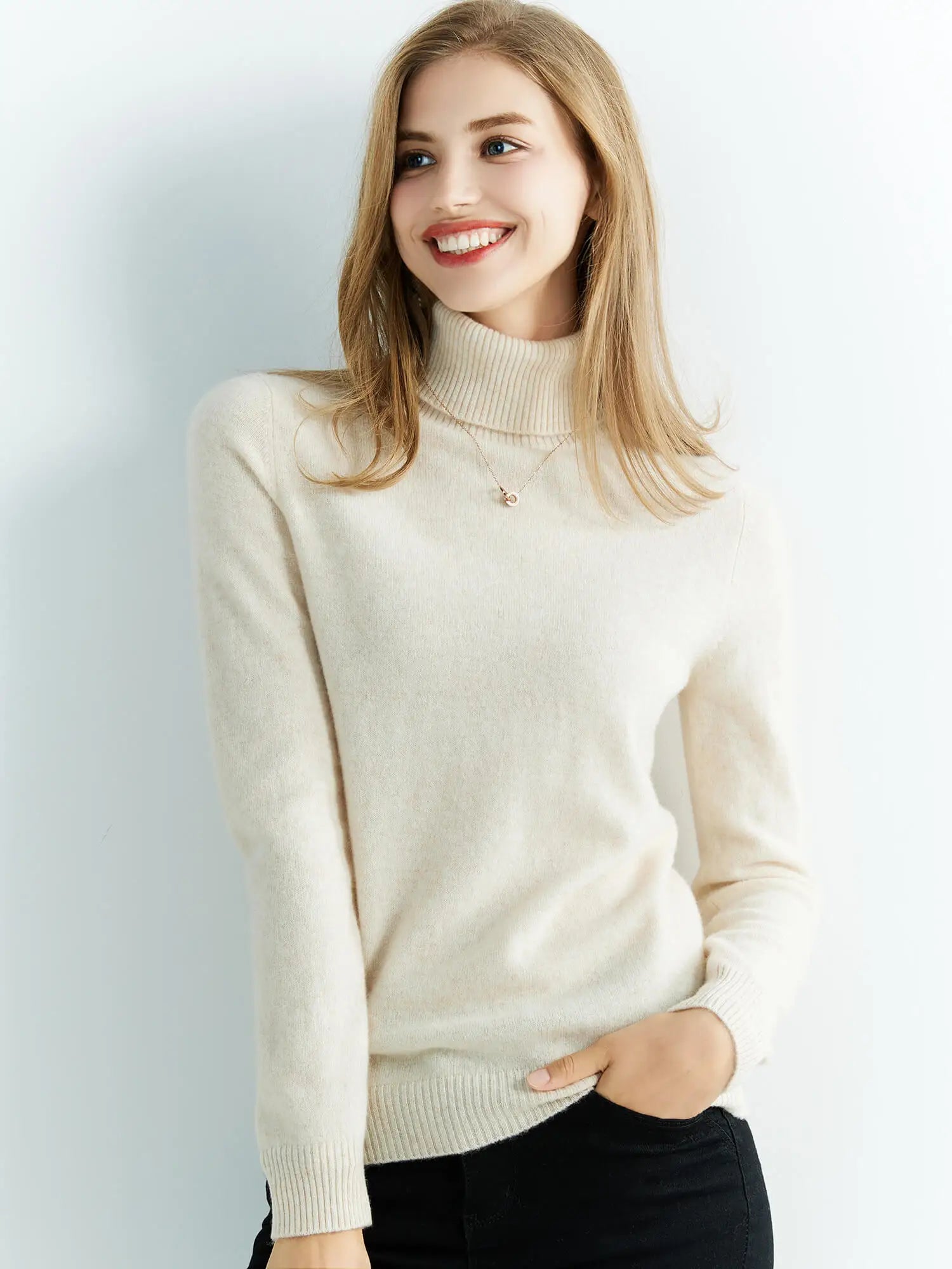 Gestrickte Pullover Kaschmir Pullover frauen 100% Merino Wolle Rollkragen Mode Pullover Winter Herbst Jumper Top Weibliche Kleidung.