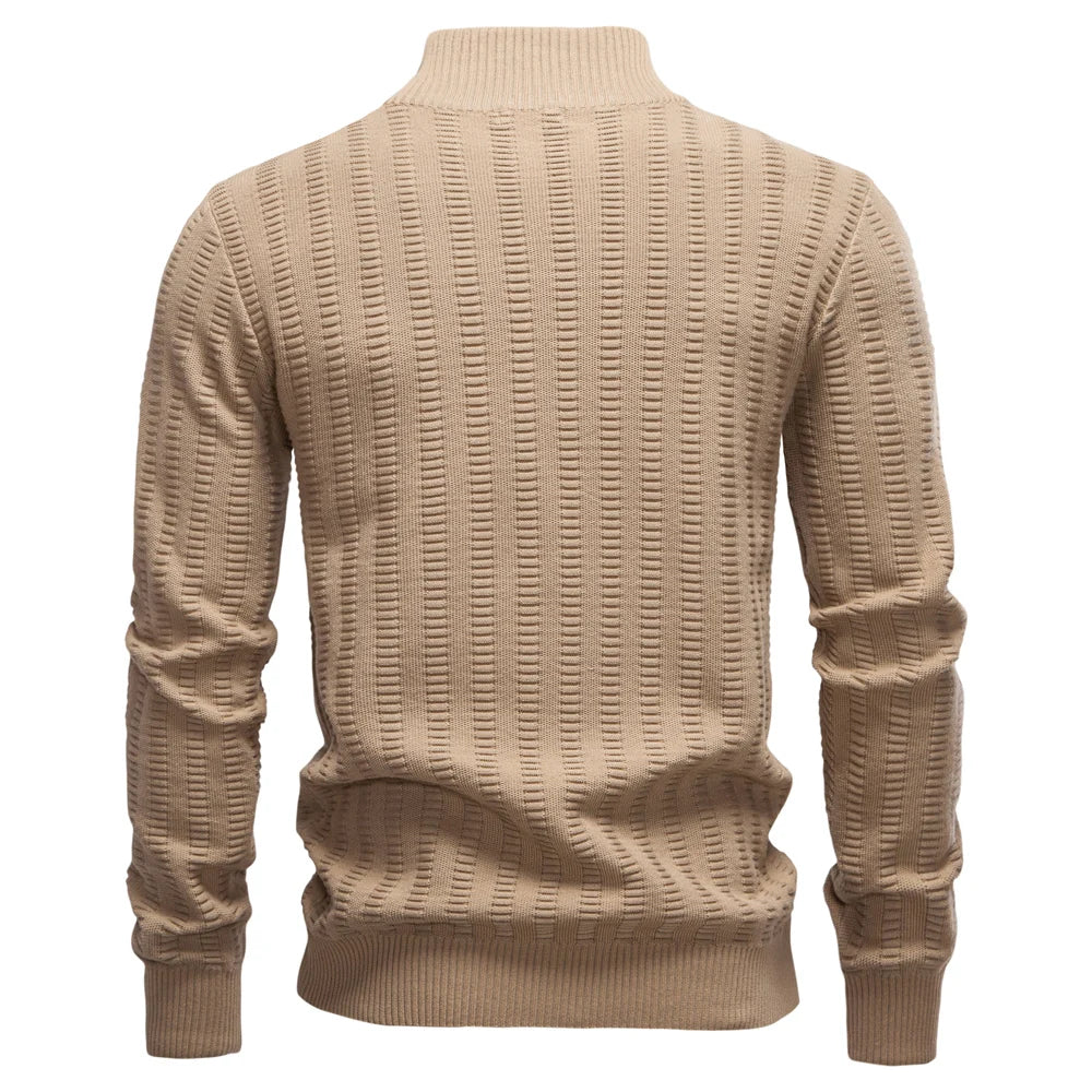 AIOPESON Luxury Striped Pullover Men Old Money Style Cotton Knitwear Thick Warm Crew Neck Winter Social Sweater Male.
