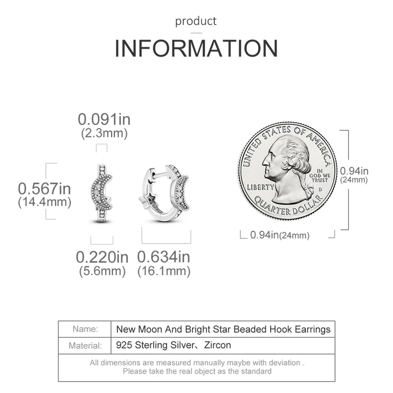 925 Sterling Silver Gold Color Circular Hoop Earrings Golden Earring Fit Original Charms Diy Fine Jewelry For Fashion Women