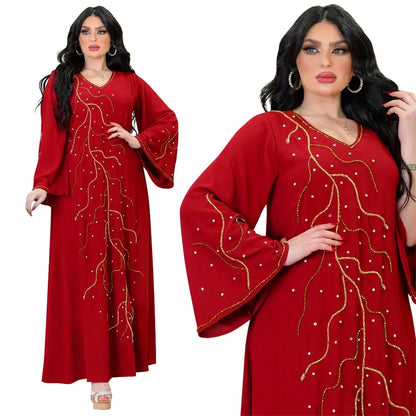 Kaftan Eid elegante muslimische Frauen Kleid Ramadan Party Dubai Abaya Truthahn Islam lange Abendkleider Musulmane elegante Vestidos