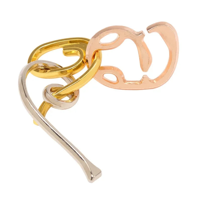 Alloy Metal Unlocking Toys Brain Teaser Metal Puzzle Toys Children Adult Funny Gift IQ Challenge Game