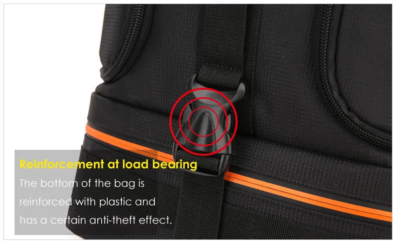 JINNUOLANG Professional Digital SLR Camera Backpack Large Photography Bag Tripod Holder Waterproof Rain Cover Outdoor Hiking.