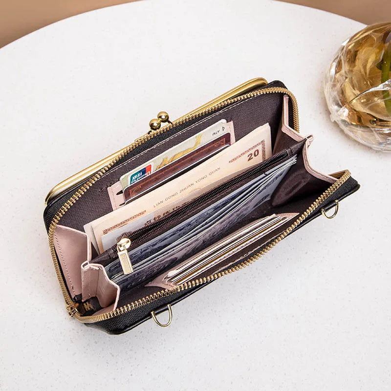 Fashion Women Luxury Leather Single Shoulder Bags Ladies Large Capacity Crossbody Mobile Phone Purse Female Messenger Wallet.