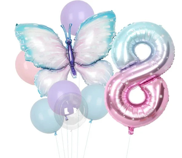 Schmetterling Geburtstag Party Dekoration Mädchen Einweg Geschirr Set Pappteller Tasse Ballon Tischdecke Schmetterling Thema Liefert