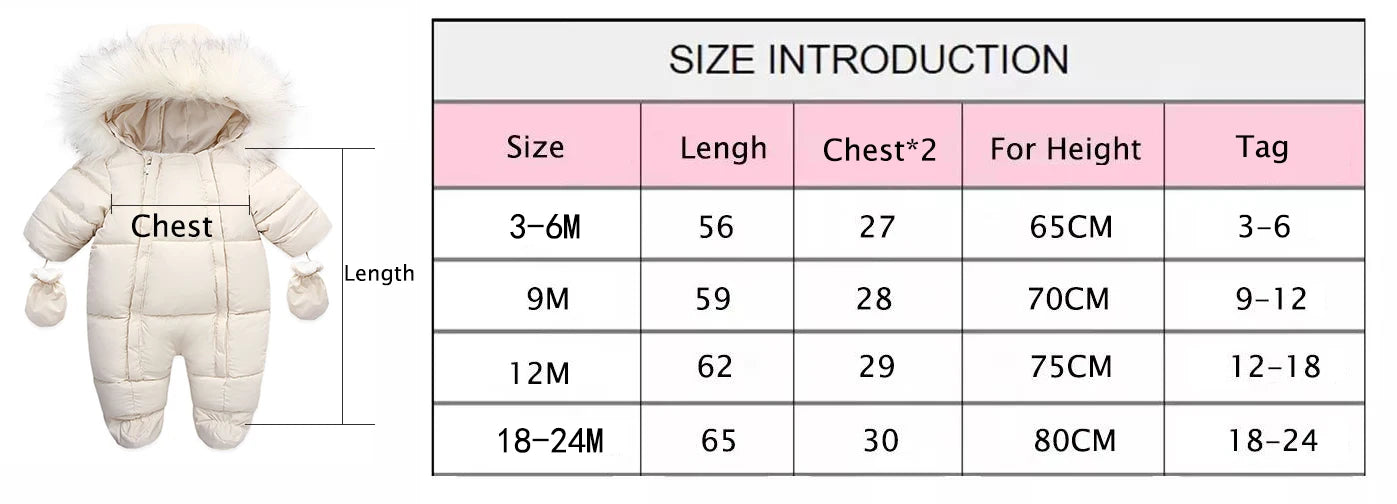 AYNIGIELL 2024 Winter Neugeborenen Verdickung Overall Integrierte Wolle Mit Kapuze Unten Strampler Baby Jungen und Mädchen Warme Schneefeste Overalls