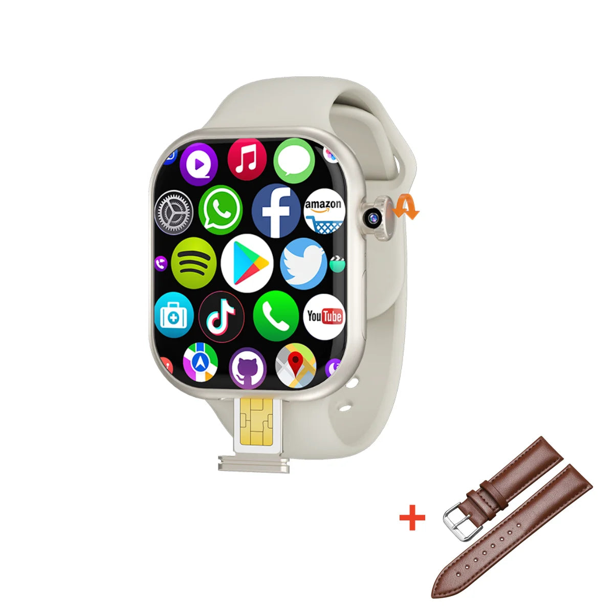 VP29 Smartwatch 5G Android 256GB Storage 4G/5G LTE Sim Card GPS WIFI 2.29 inch 490*580 Amoled Smart Watch With 8MP Rotary Camera.