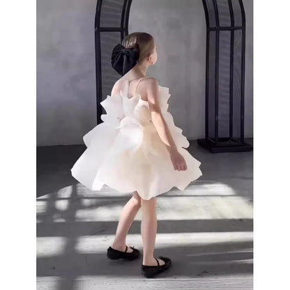 Blumenmädchenkleid für Mädchen, Prinzessinnenkleid zum ersten Geburtstag für Kinder, hochwertiges Host-Klavier-Performance-Kleid für Mädchen, stilvoll.