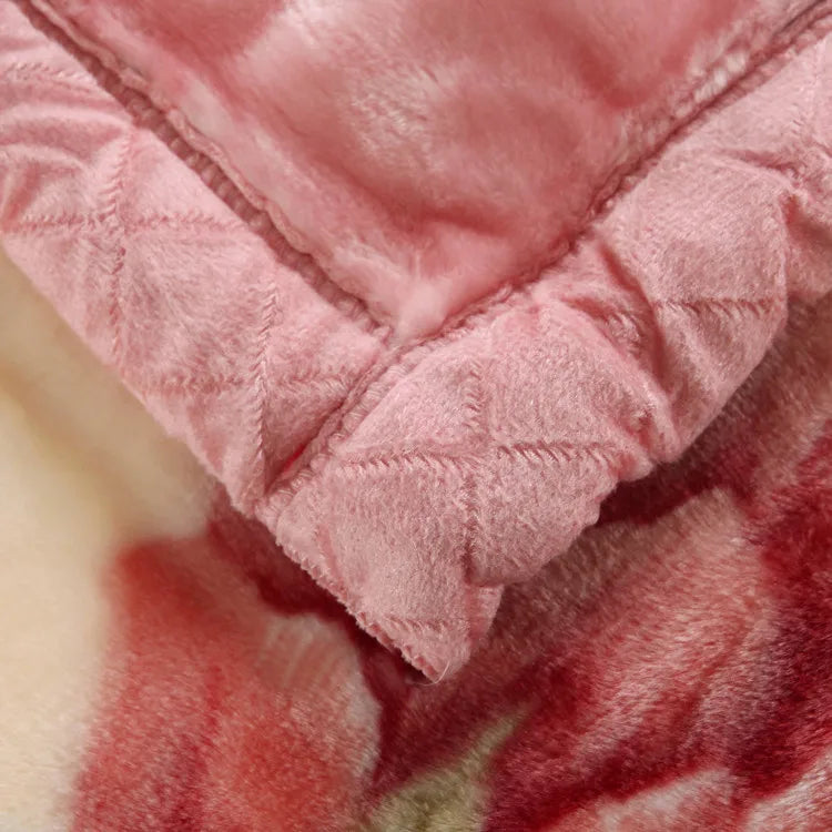 Ultra Soft Cozy Flowers Rose Throw Blanket Microfiber Heavy Fluffy Fleece Blanket for Home Bed Dormitory