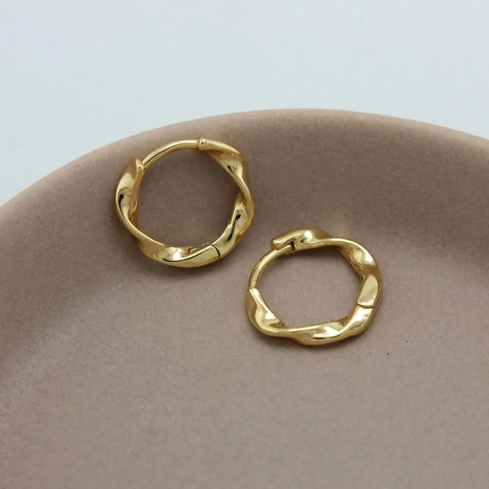 Mariasz Minimalist New Hot Sell Trendy Plated Gold Color Circle Earrings for Women Ear Hoop Earring Classic Jewelry.