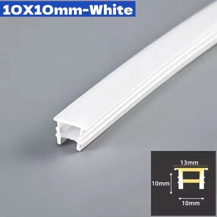 Black Flexible LED Neon Rope Lamp Silicone Tube Diffuser Recessed Channel For WS2811 WS2812B Waterproof Ribbon Neon Strip Lights