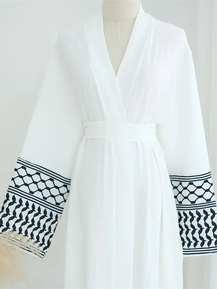 Butterfly Embroidered Open Kimono Abaya Dubai Luxury 2024 Islam Muslim Kaftan Modest Dress Kebaya Damen Robe Abayas For Women