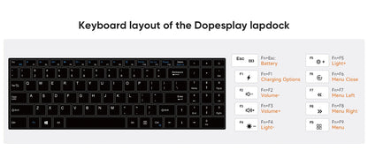 Dopesplay 15.6 inch Portable Lapdock Monitor For Samsung DeX with Keyboard Battery FHD External Screen For Phone Mini PC Laptops.