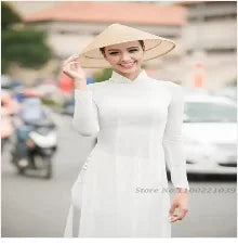 2025 woman aodai vietnam traditional chiffon ao dai dress vietnam robe and pants vietnam traditional clothing improved cheongsam.