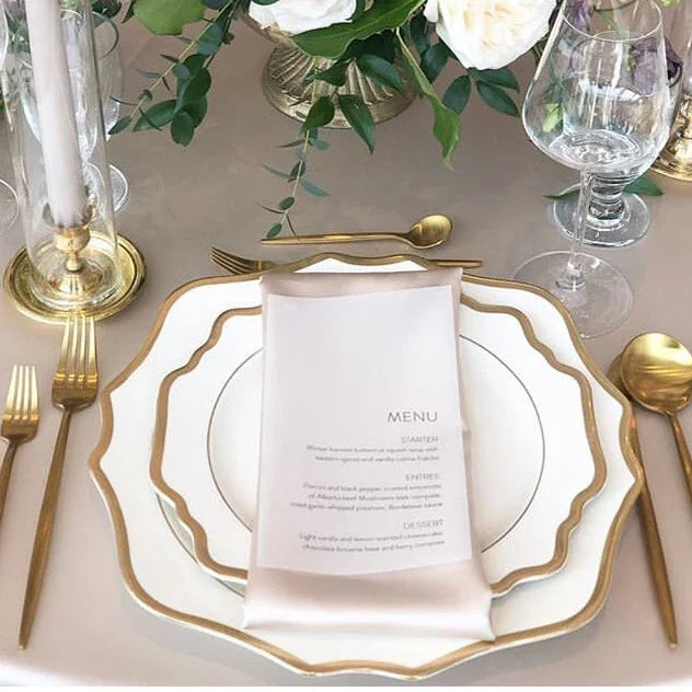 Multi Size Nordic Phnom Penh White Sun Flower Ceramic Plate Set Restaurant Wedding Household Bone China Western Steak Salad Dish.