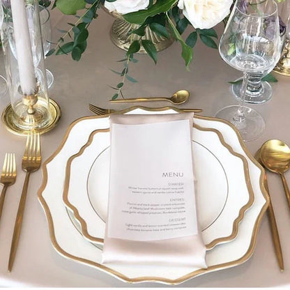 Multi Size Nordic Phnom Penh White Sun Flower Ceramic Plate Set Restaurant Wedding Household Bone China Western Steak Salad Dish.