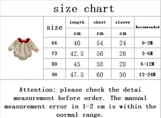 2025, Frühling, neu, niedliche Kleidung für Kleinkinder, Kinder, Baby, volle Ärmel, Peter-Pan-Kragen, Kirsche, Outfits für Neugeborene, 0–24 Monate.