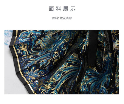 Original Dragon Phoenix Woven Gold Skirt Ma Mian Skirt Han Fu Makeup Hua Ming Ma Mian Skirt Women's Spring 2024 Chinese HANFU.