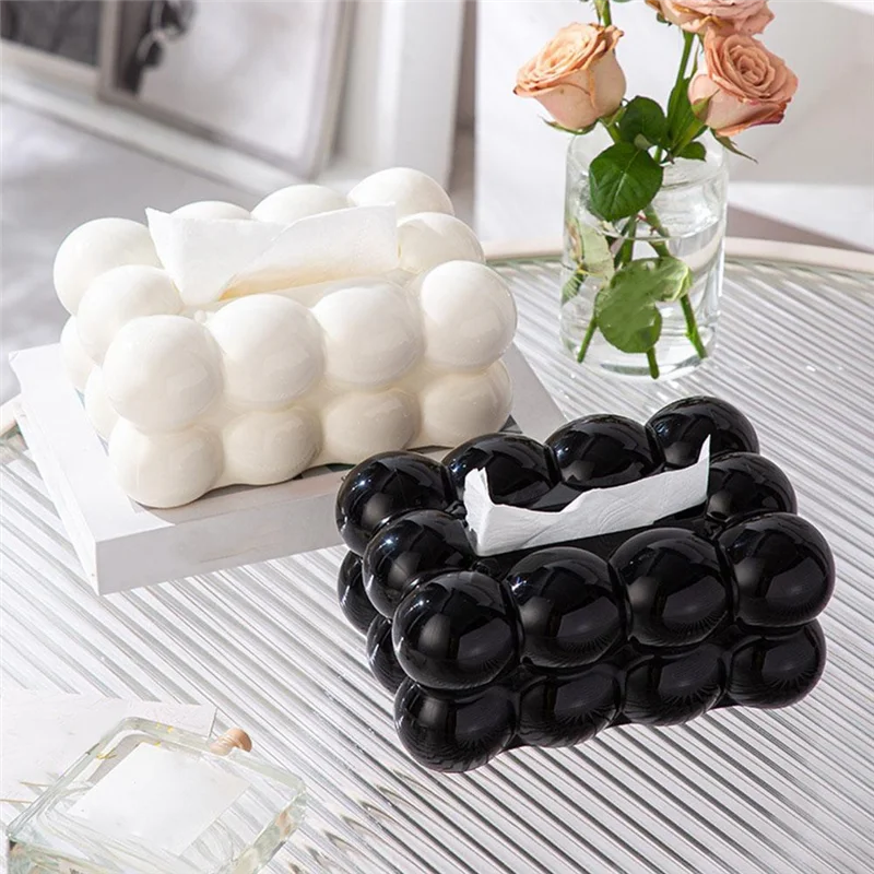 Bubble Shape Tissue Box Holder Living Room Tissue Case Cover Toilet Paper Dispenser Case Kitchen Napkin Holder Box-B61B.