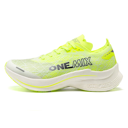 ONEMIX Marathon Carbon Plate Running Shoes Shock Absorption Ultra-light Sports Shoes Rebound Technology Outdoor Men Sneakers