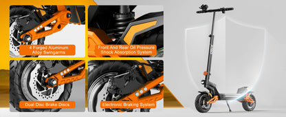 DECE DES20 Adult Electric Scooter 1200W Motor E-Scooter  48V13AH Battery 10 Inch Tire City Escooter.