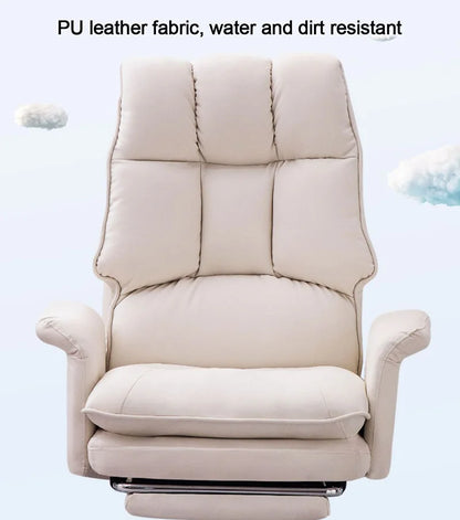 Boss Computerstuhl, Heimbüro, Computersofa, hohe Rückenlehne, PU-Leder, ergonomischer drehbarer Sitz für Zuhause, Arbeitszimmer, Rückenlehne