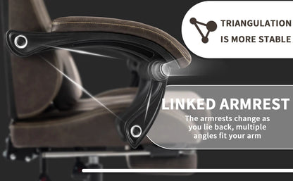 SUKIDAGaming-Stuhl, Computerstuhl, ergonomischer Gaming-Stuhl mit Fußstütze, Bürostuhl, ergonomischer Computerstuhl mit Lordosenstütze