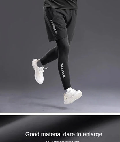 Fashion Breathable Running Sports Suit Men's Fitness Clothes All-Seasons Professional Morning Running Clothes Quick Dry Training.