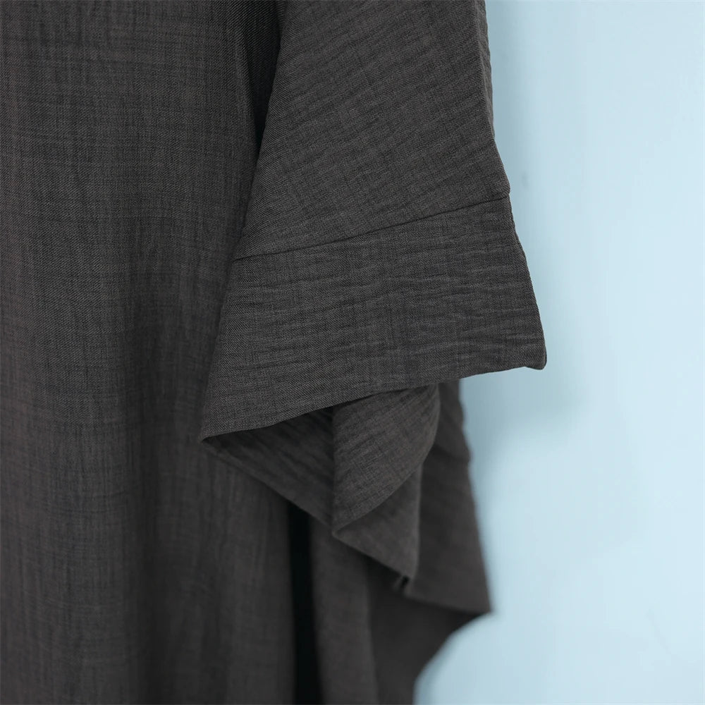 Ramadan Eid Dubai Linen Khimar Abaya Damen Muslim Maxi Dress Kebaya Kaftan Abayas For Women Caftan Robe Femme Musulmane Vestidos