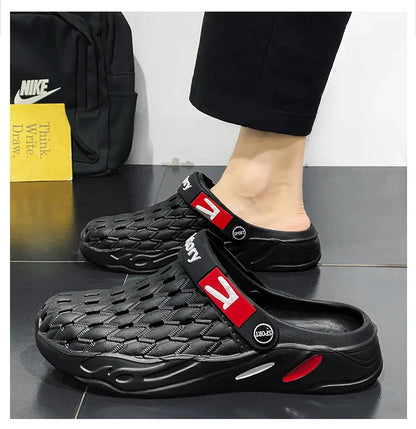 Flat Sandals Men Shoes 2025 Slippers Men Garden Platform Sandals Man Summer Sandals Male Sneakers Outdoor Flip Flops Home Clogs.