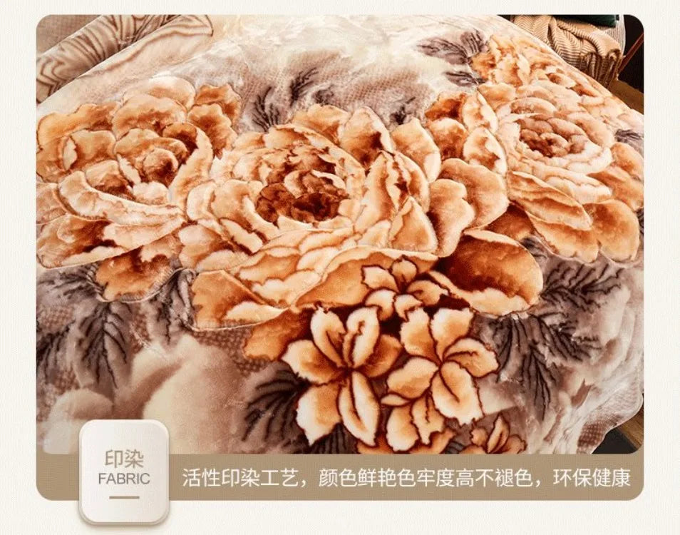 Double Layer Plush Blanket Winter Warm Comfortable Quilt Household Multiple Sizes Soft Comfortable Sheet 4 Season.