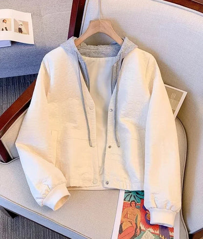 Frühling Herbst Damen Bomberjacken mit Kapuze, kurz, Vintage-Angebot, neu in Outerwears, weibliche Baseball-Fliegermäntel, eleganter Verkauf