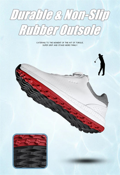 Breathable Luxury Golf Shoes Men Comfortable Outdoor Spikeless Golf Sport Training Sneakers Non-Slip Waterproof Walking Footwear.