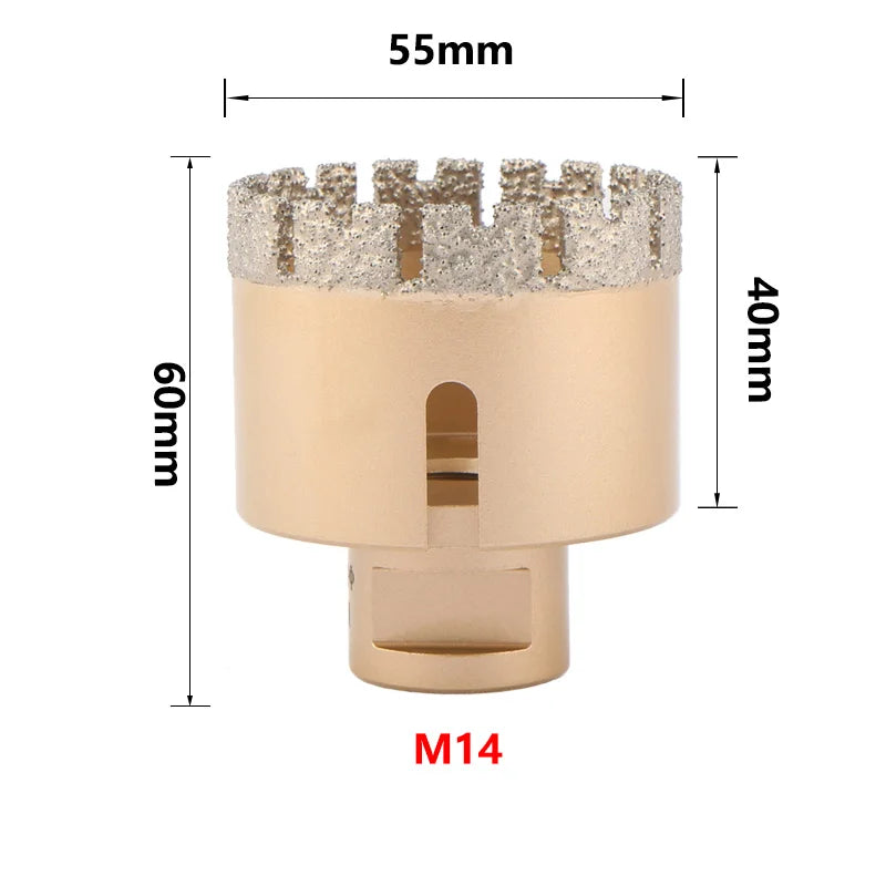 6mm-120mm M14 Gewinde Gelötete Diamantkernbohrer Lochsäge Keramikfliesen Granit Marmor Lochöffner Werkzeuge Trockenbohrer