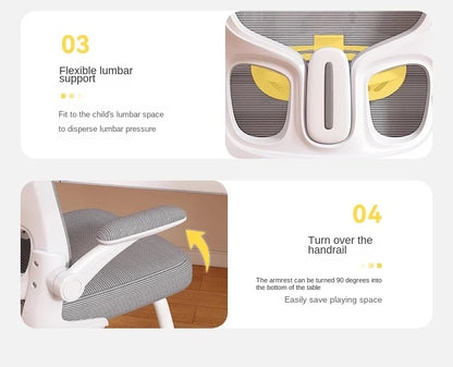 Computerstuhl, Heimsitz, Taille, Studentenschreibtisch, Arbeitsstuhl mit Lift und verstellbarer Rückenlehne