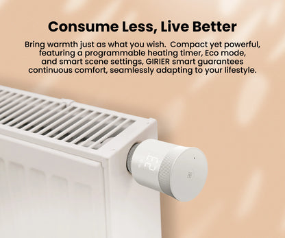 GIRIER Tuya Smart Radiator Thermostat, ZigBee Thermostatic Radiator Valve, Mini TRV for Heating, Works with Alexa Google Home.