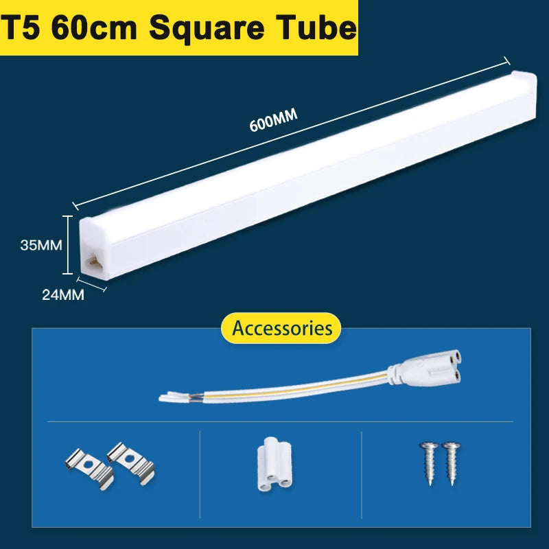 T5 Led Tube Light Bar 180-265V Kitchen Under Cabinet Lamp Connected Closet Lamp Indoor Lighting Fixture For Living Room Bedroom