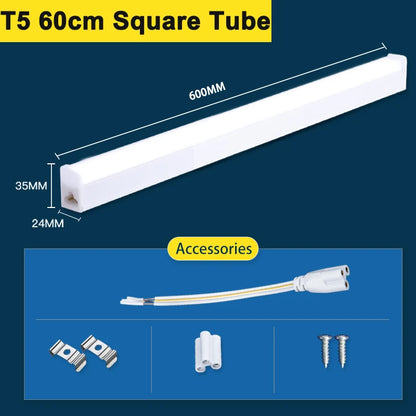 T5 Led Tube Light Bar 180-265V Kitchen Under Cabinet Lamp Connected Closet Lamp Indoor Lighting Fixture For Living Room Bedroom