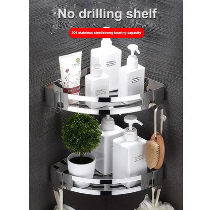 1/2/3 Schichten Eckduschregal Badezimmer Shampoo Duschregal Halter 304 Edelstahl Schlagfrei Küchenstativ Eckständer