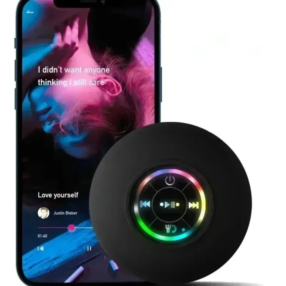 Waterproof Handsfree With Suction Cup Mic Loudspeaker Bluetooth Speaker Mini Shower Subwoofer For Bathroom Pool Beach Car Phone.