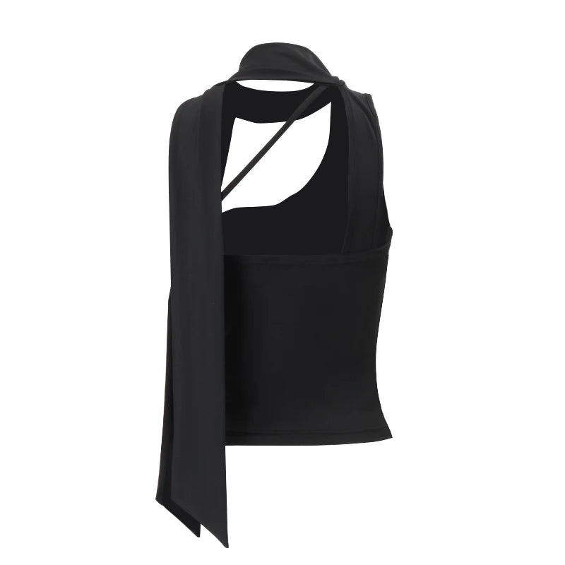 Candyhot Irregular Solid Off Shoulder Tube Top Fashion Trend Sleeveless Backless Tops Autumn New For 2025 High Street Women Vest.