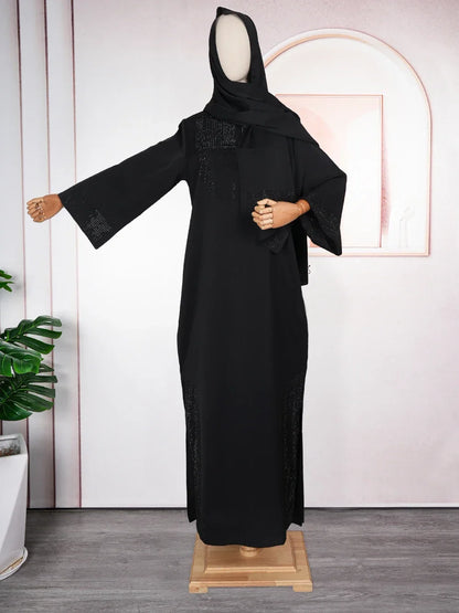 Abayas For Women Dubai Luxury 2024 African Muslim Fashion Dress Caftan Marocain Evening Party Dresses Boubou Robe Djellaba Femme.