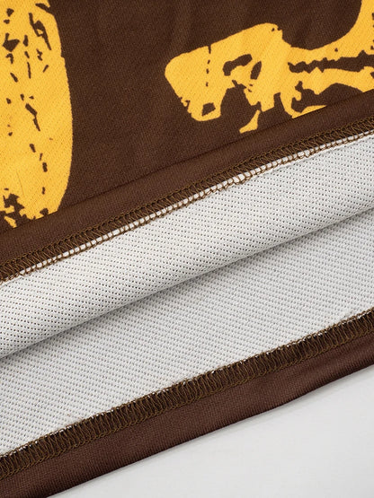 Weird Puss Fake Two Piece Pullover Women Trend Contrast Number Print Patchwork Long Sleeve Autumn Casual Simple Streetwear Tops.