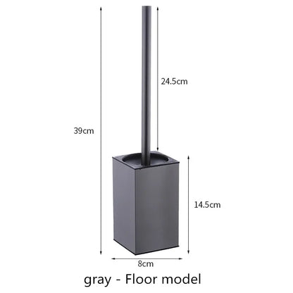 Toilettenbürstenhalter, Wandmontage, Badezimmer-Reinigungsbürste, Toilettenbürsten für die Reinigung von Stauraum, Edelstahl, Schwarz, Gold