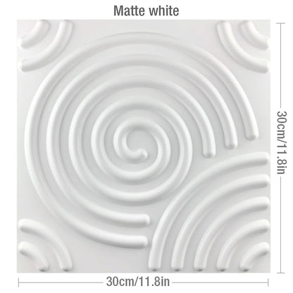 12pcs 30cm Decorative 3D Wall Panel wave Diamond Design Not self-adhesive plastic tiles 3D wall sticker room Bathroom wall paper