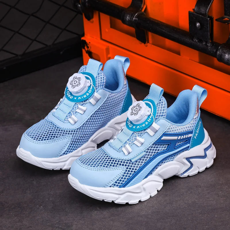 New Children Sports Shoes Boy Sneaker Black Mesh Summer Breathable Kids Casual Shoes Boy Running Tennis Running Sneaker.