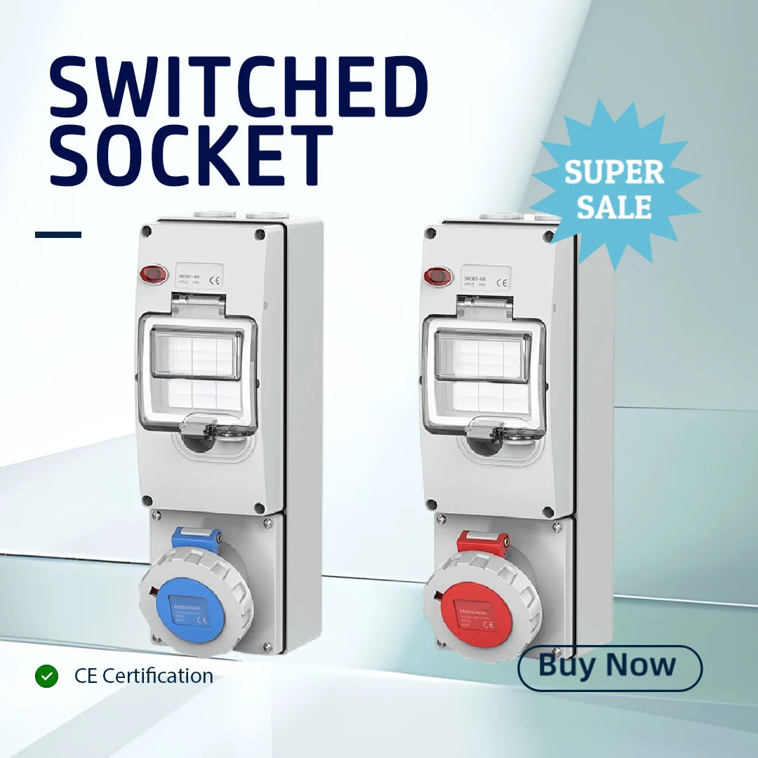 EU-Standard 32A CEE Industriesteckdose MCB-Gehäuse |   3PIN/4PIN/5PIN für Ladestationen für Elektrofahrzeuge (EV)..