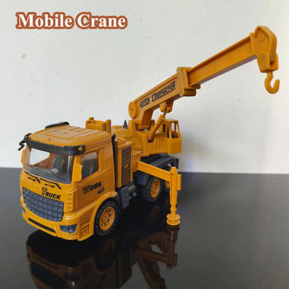 1 PCS Engineering Vehicle Toy for Children Inertial Model Play Plastic Car Kid Mixer Truck Crane Bulldozer Excavator Boy Gift.