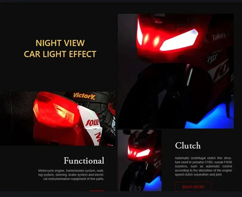 1/6 RC Motorcycle Rc Cars Self-stable Balance Standing Competitive Racing Drift Stunt Electric Motorcycle Toys for Kids Children.