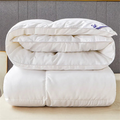 Winter Imitation Goose Down Quilt Five-Star Hotel Duvet Super Soft Fluffy Full Single Autumn Spring Comforter Quilted Blanket.