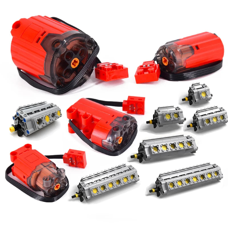 Power Functions Servo Train Car Motor Polarity Switch IR Speed Remote Control Receiver Battery Box Educational Kid Program Toys.